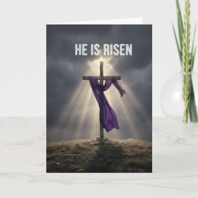 Tarjeta He is Risen! Easter greeting card (Anverso)