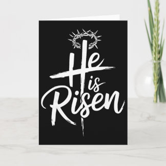 Tarjeta He Is Risen Jesus Cross For Religious Christian Ea