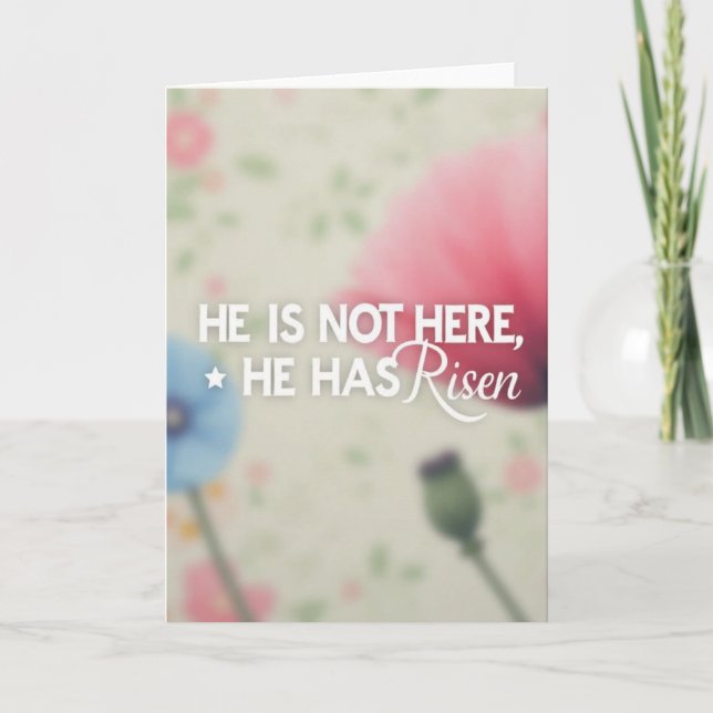 Tarjeta He Is Risen Message Card (Anverso)