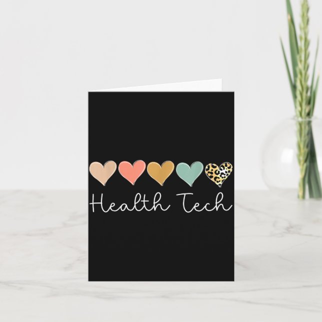 Tarjeta Health Tech Heart, School Clinic Squad Valentine's (Anverso)