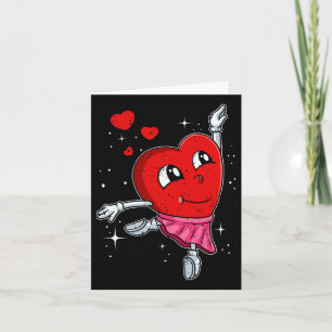 Tarjeta Heart Ballerina Día de San Valentín Cute Ballet Ba