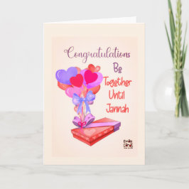Tarjeta Heart Balloons Engagement Card