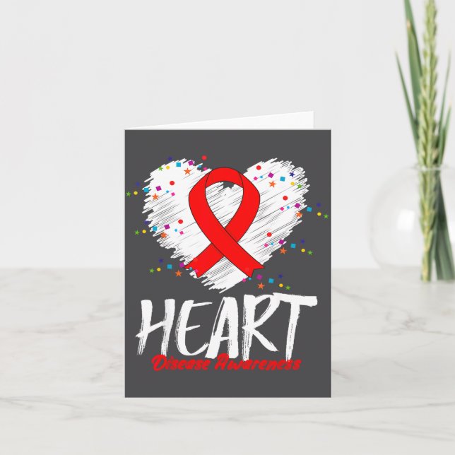 Tarjeta Heart Disease Awareness  (Anverso)
