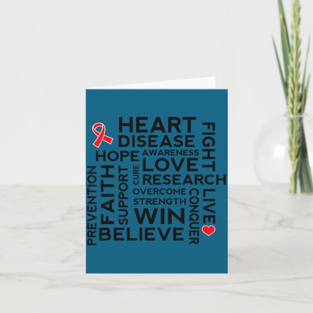 Tarjeta Heart Disease Month Suprt Walk Tee  (Anverso)