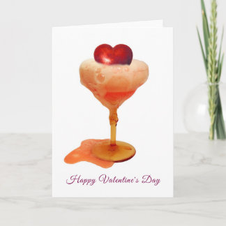 Tarjeta Heart Drink Valentines Card