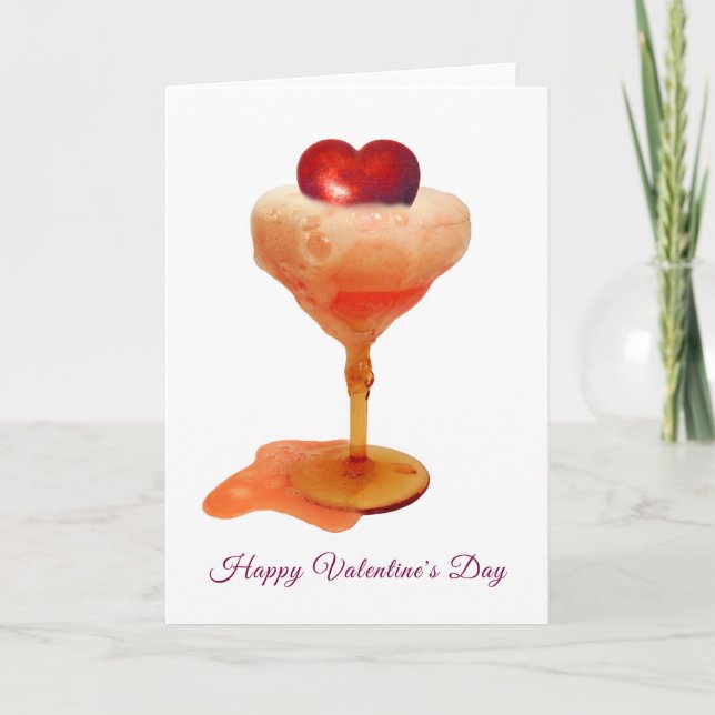 Tarjeta Heart Drink Valentines Card (Anverso)