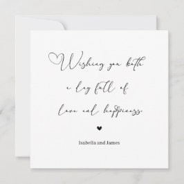 Tarjeta Heart Embellished Love and Happiness Wedding 