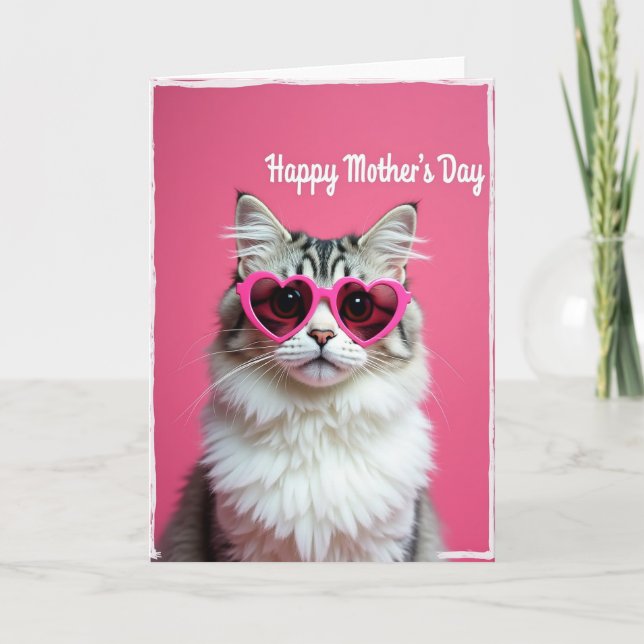 Tarjeta Heart Glasses Mothers Day Card (Anverso)