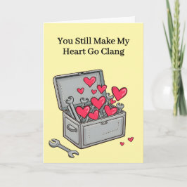 Tarjeta Heart Goes Clang Tin Toolbox 10th Wedding Annivers