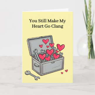 Tarjeta Heart Goes Clang Tin Toolbox 10th Wedding Annivers