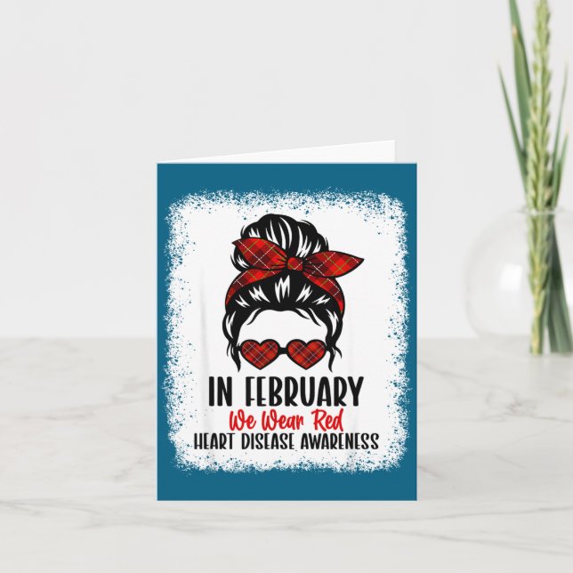 Tarjeta Heart Health Heart Disease Awareness Heartbeat Chd (Anverso)