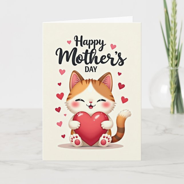 Tarjeta Heart Image Loving Mothers Day Card (Anverso)