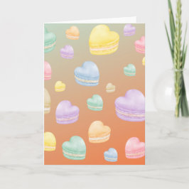 Tarjeta Heart Macarons Blank