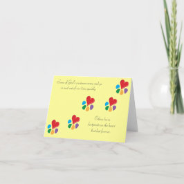 Tarjeta Heart-Paw_ "huellas en el corazón" acaricia