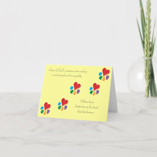 Tarjeta Heart-Paw_ "huellas en el corazón" acaricia (Anverso)