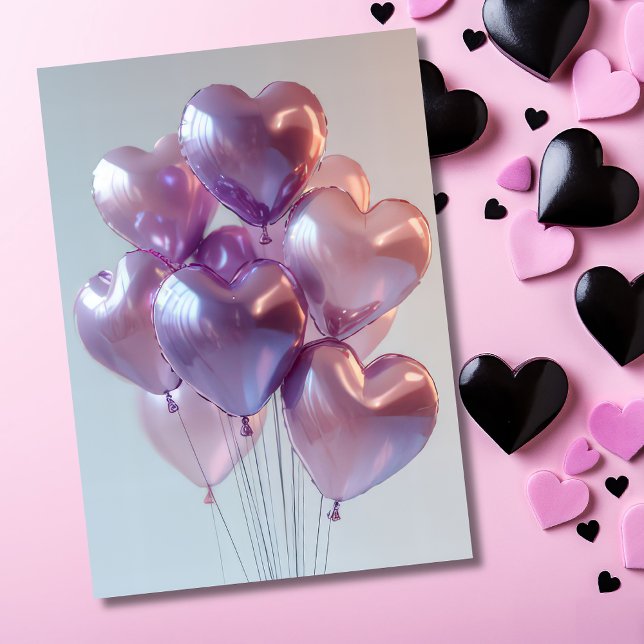 Tarjeta Heart shaped Balloons Valentine's Greeting (Subido por el creador)