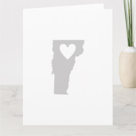 Tarjeta Heart Vermont forma Gray Vermonter Love Adore