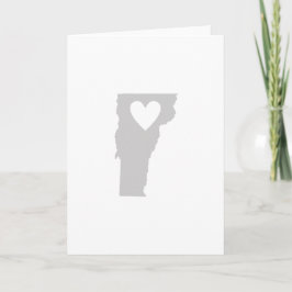 Tarjeta Heart Vermont forma Gray Vermonter Love Adore