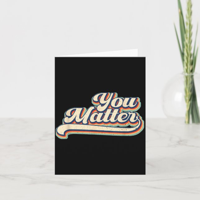 Tarjeta Heart You Suicide Prevention Awareness Retro Vinta (Anverso)