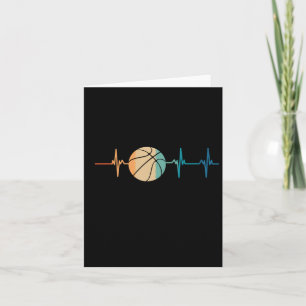 Tarjeta Heartbeat de baloncesto retro