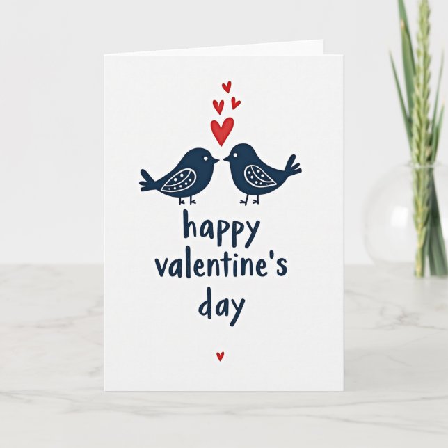 Tarjeta Heartfelt Birds Love Card (Anverso)