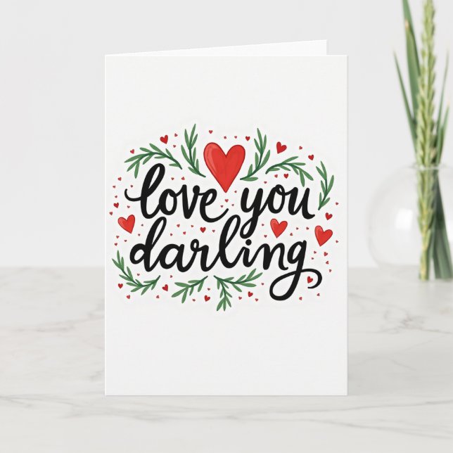 Tarjeta Heartfelt Botanical Love Card (Anverso)