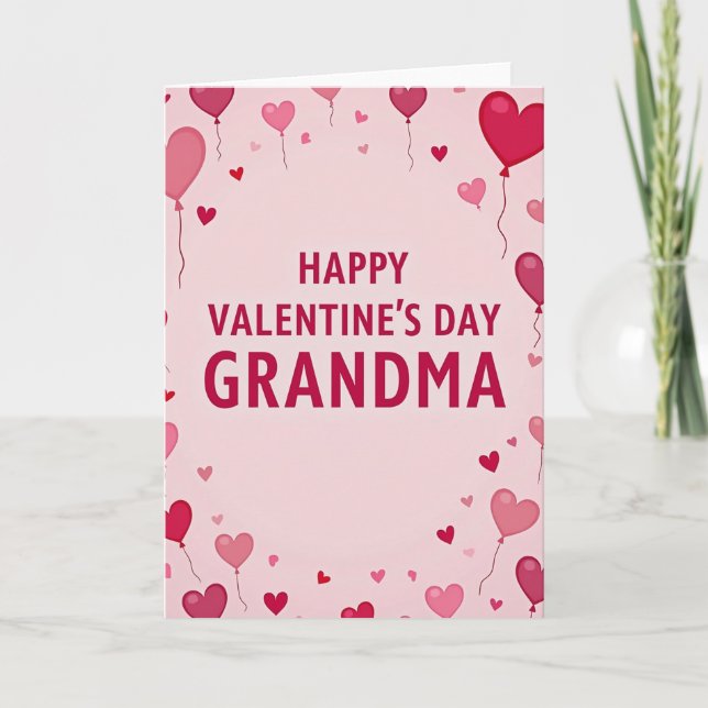 Tarjeta Heartfelt Grandma Balloon Card (Anverso)