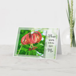 Tarjeta Heartfelt Sympathy on the Loss of Your Mom - Card