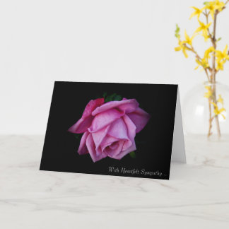 Tarjeta Heartfelt Sympathy Rose Card - Silver Grace