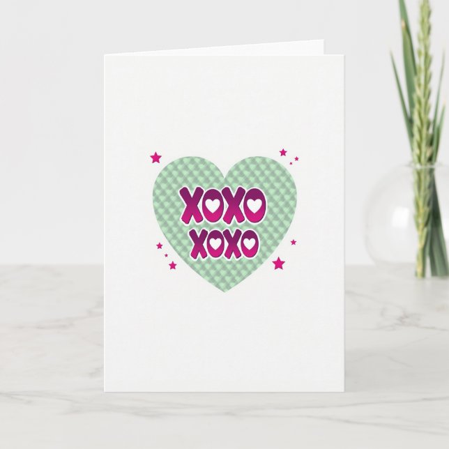 Tarjeta Heartfelt Xoxo Graphic Card (Anverso)