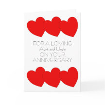 Hearts Aunt Uncle Personalised Wedding Anniversary