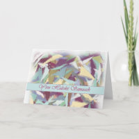 Tarjeta hebrea de la acuarela del extracto del