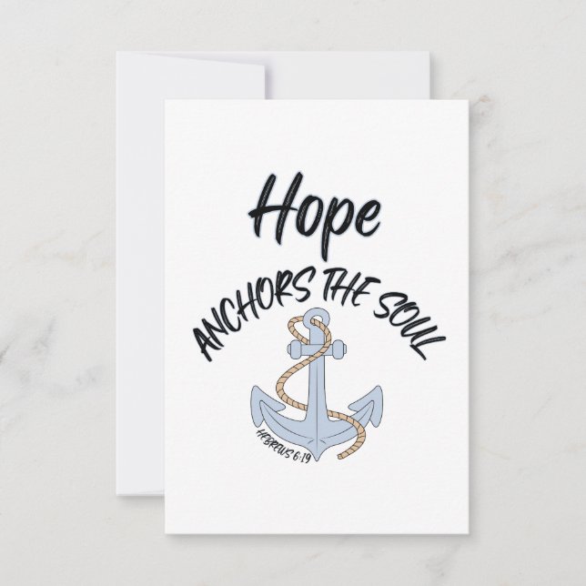 Tarjeta Hebreos 6:19 KJV Biblia Verse Greeting (Anverso)