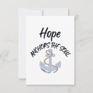 Tarjeta Hebreos 6:19 KJV Biblia Verse Greeting