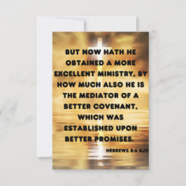 Tarjeta Hebreos 8:6 KJV Biblia Verse Pic Greet