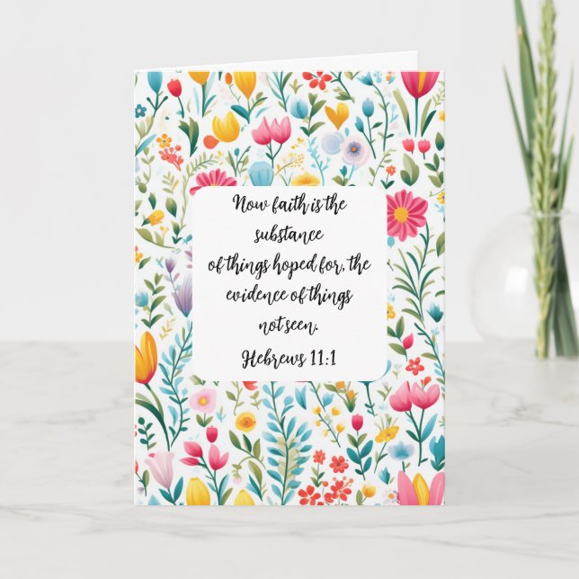 Tarjeta Hebrews 11:1 Greeting Card (Anverso)