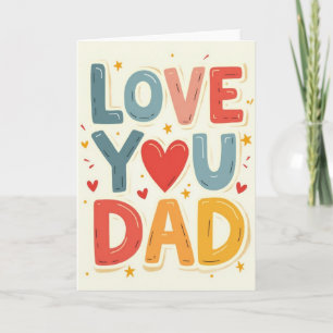 Tarjeta Hecha a Mano Te Amo Papá