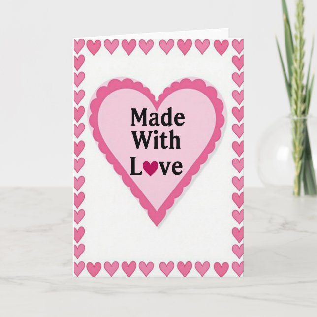 Tarjeta Hecha Con Amor Sincero (Anverso)