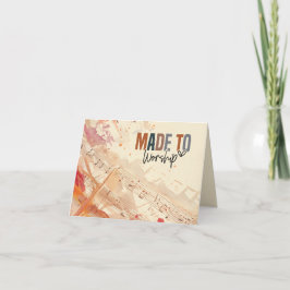 Tarjeta Hecha para adorar la cita cristiana Salmo 95:1 Bib