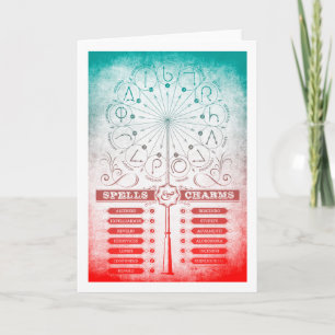 Tarjeta Hechizo de Harry Potter   Instrucción de hechizos 