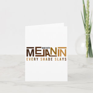 Tarjeta Hecho con Melanin Black Chica Magic Afro Beauty Bl