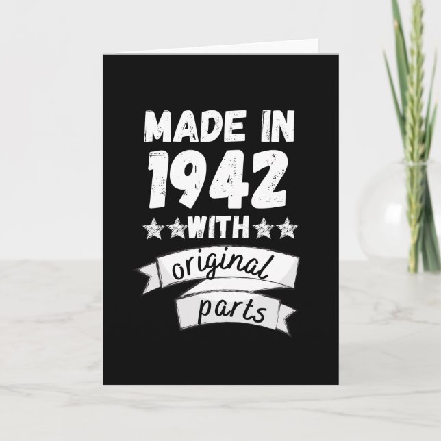 Tarjeta hecho en 1942 con piezas originales, (Anverso)