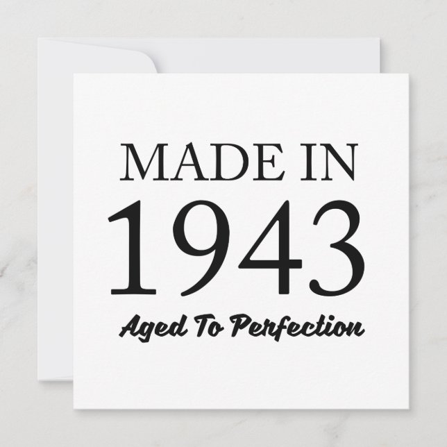 Tarjeta Hecho En 1943 (Anverso)