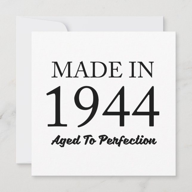 Tarjeta Hecho En 1944 (Anverso)