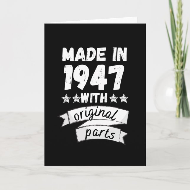 Tarjeta hecho en 1947 con piezas originales, (Anverso)