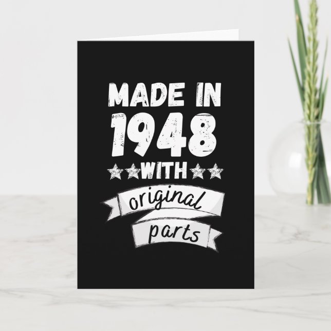 Tarjeta hecho en 1948 con piezas originales, (Anverso)