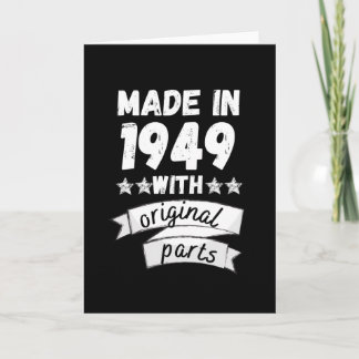 Tarjeta hecho en 1949 con piezas originales,