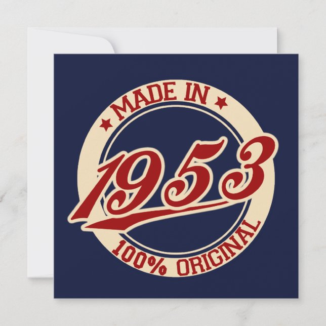 Tarjeta Hecho En 1953 (Anverso)