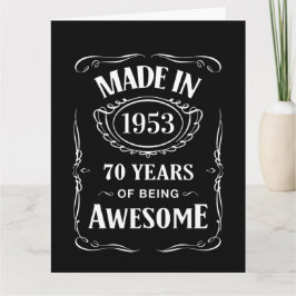 Tarjeta Hecho en 1953 70 años de ser impresionante 2023 bd