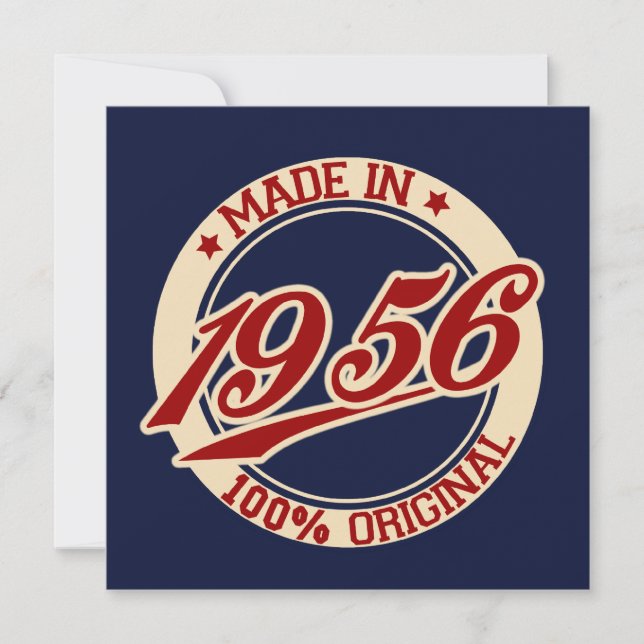 Tarjeta Hecho En 1956 (Anverso)